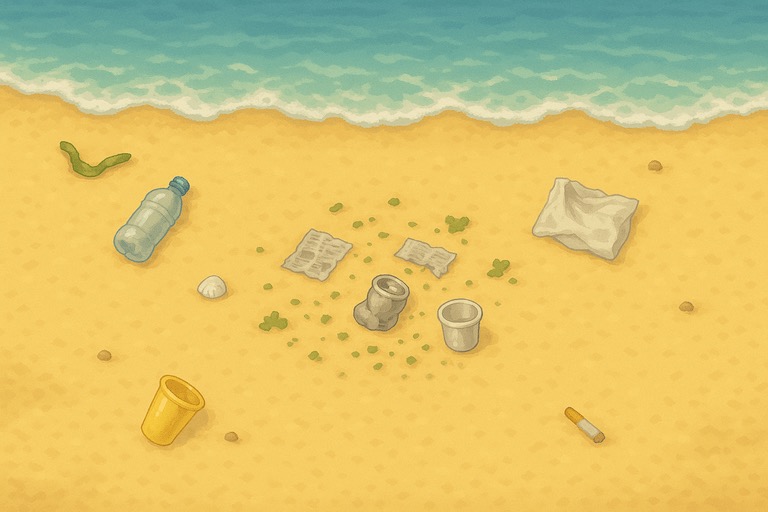 Les déchets et la mer