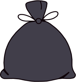 Icône Sac noir pour le tri