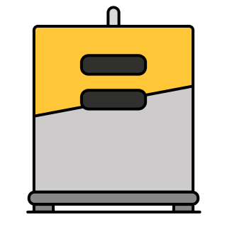 Icône Borne à emballages recyclables pour le tri