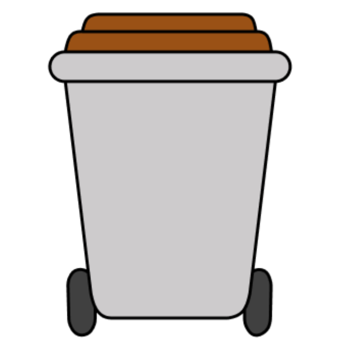 Icône Bac brun pour le tri