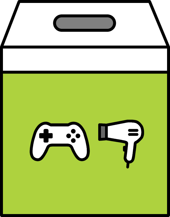 Icône Bac à petit électronique (en magasin) pour le tri