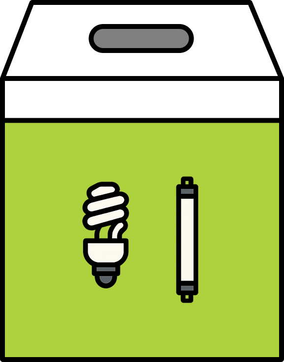 Icône Bac à ampoules (en magasin) pour le tri