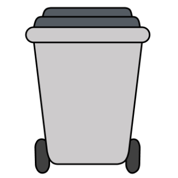 Icône Bac gris pour le tri