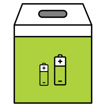 Icône Bac à piles (en magasin) pour le tri