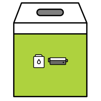Icône Borne de collecte cartouches d'encre et toners pour le tri