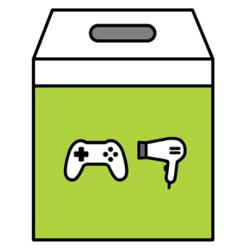 Icône Bac à petit électronique (en magasin) pour le tri