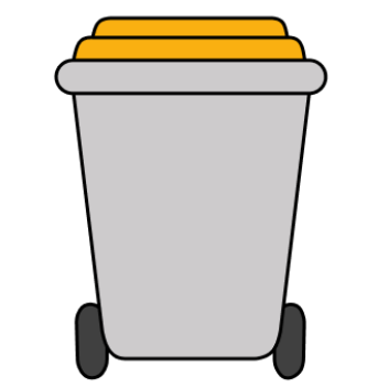 Icône Bac jaune pour le tri