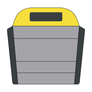 Icône Borne jaune pour le tri