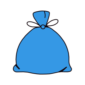Icône Sac bleu pour le tri