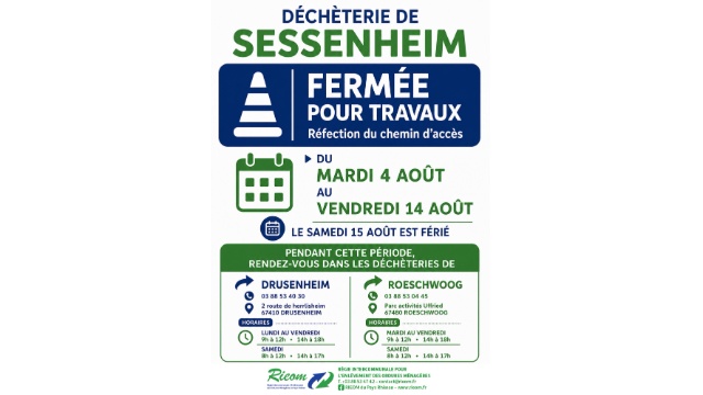 FERMETURE DECHETERIE DE SESSENHEIM - REFECTION CHEMIN D'ACCES
