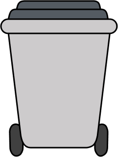 Icône Bac noir pour le tri